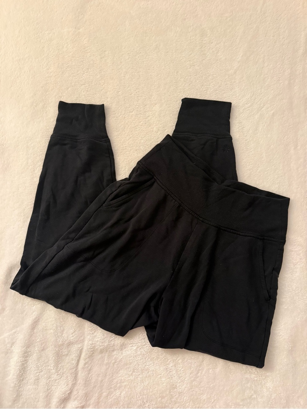 Black High-Waist Jogger Pants